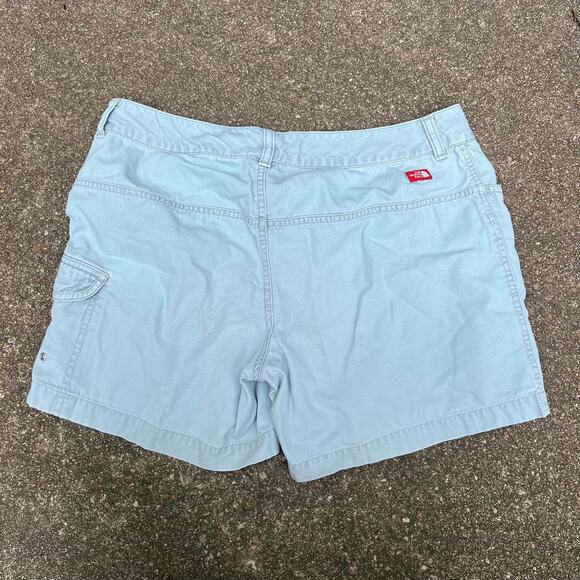 The North Face pale blue cotton cargo pocket casual shorts Size 10 - Picture 2 of 7